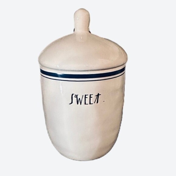 Rae Dunn Blue‎ Line Sweet Sugar Jar with Lid & Pour Creamer - Picture 15 of 16